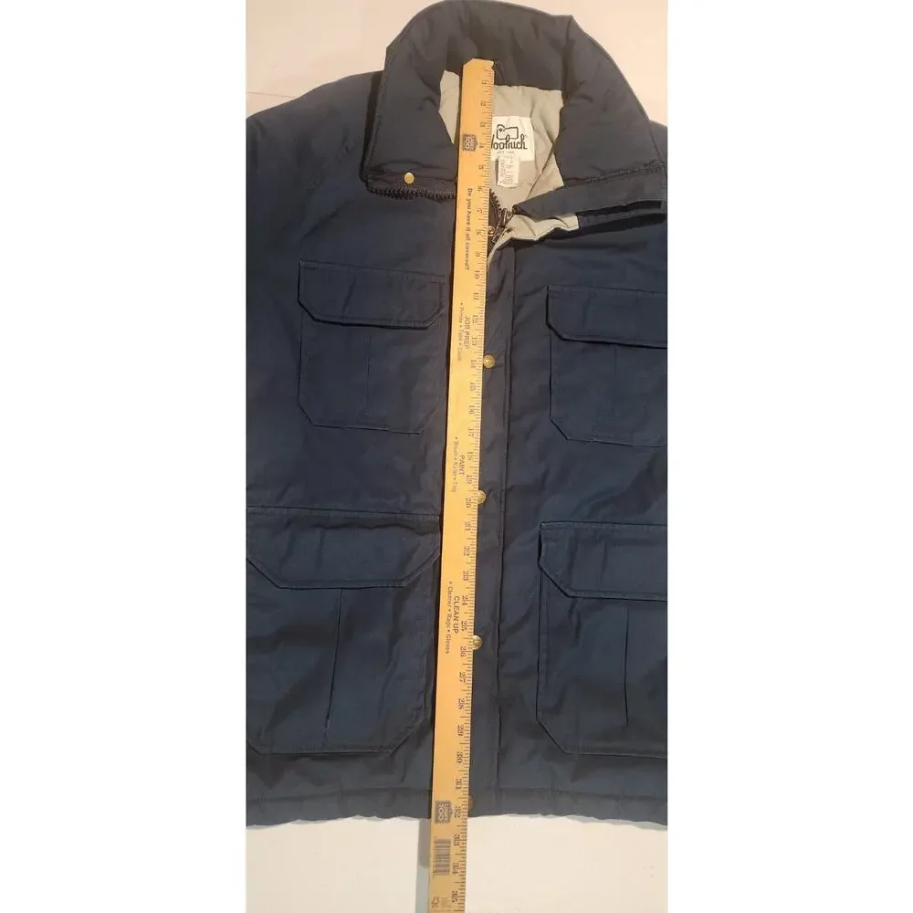 Vtg Woolrich 5 Pocket Parka Coat Jacket Mens M Blue Made In USA